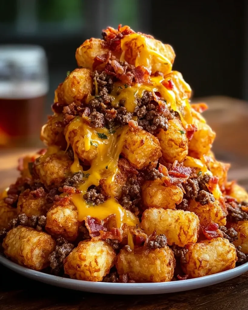 Bacon Cheeseburger Tater Tot Cones