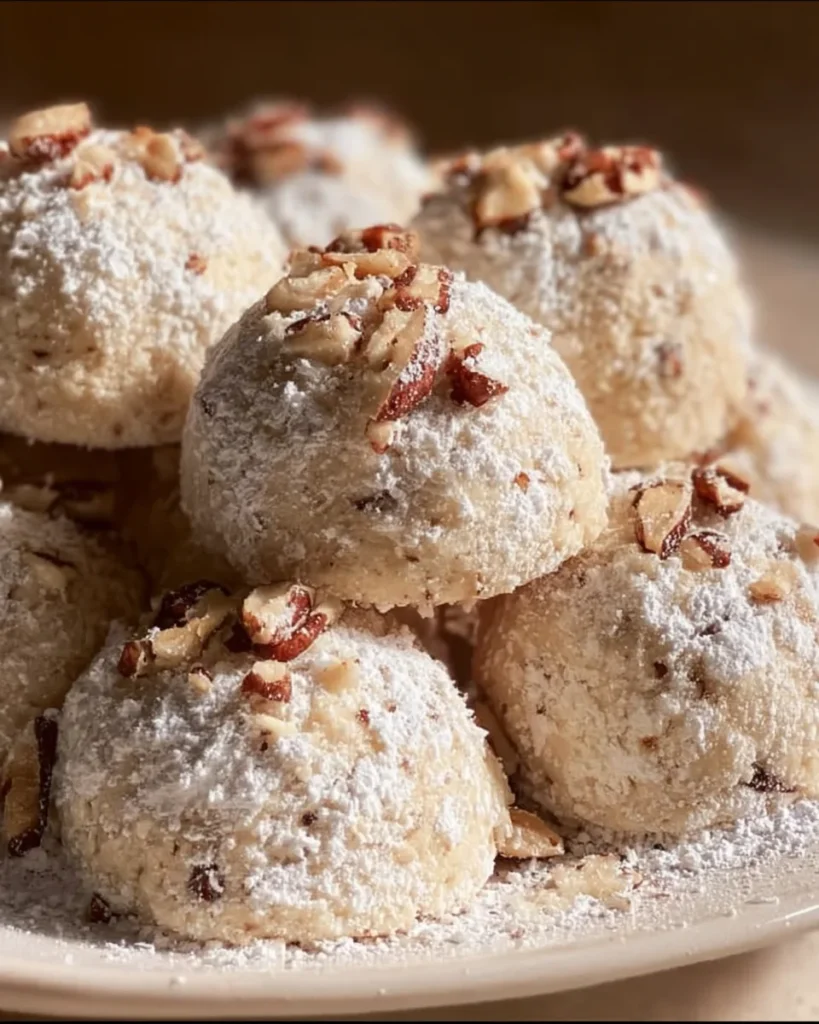 Buttery Pecan Snowball Cookies