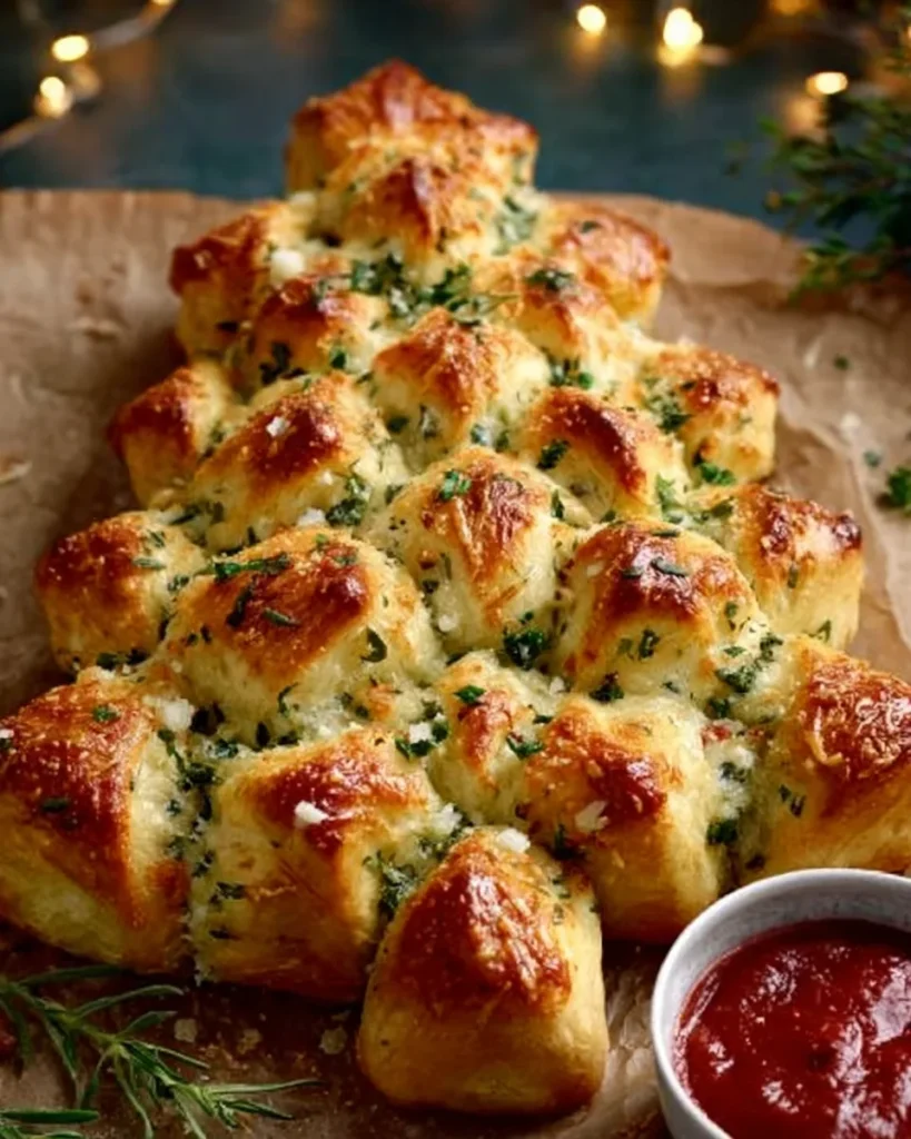Cheesy Christmas Tree Bread