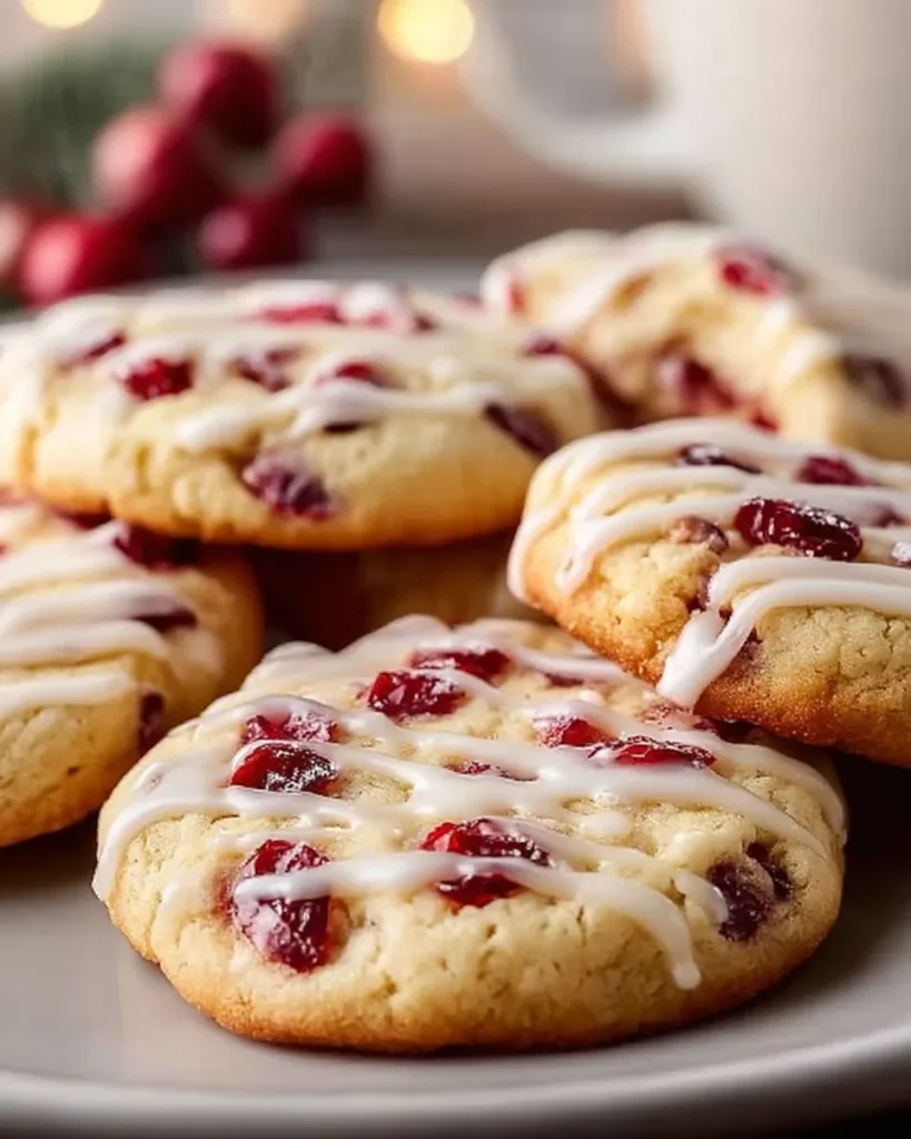 Chewy Christmas Cranberry Orange Cookies