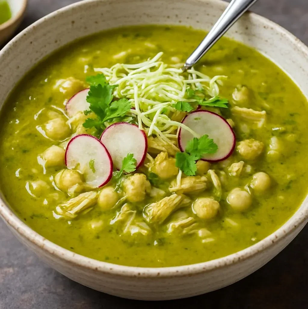 Chicken Pozole Verde Soup (Mexican Green Pozole)
