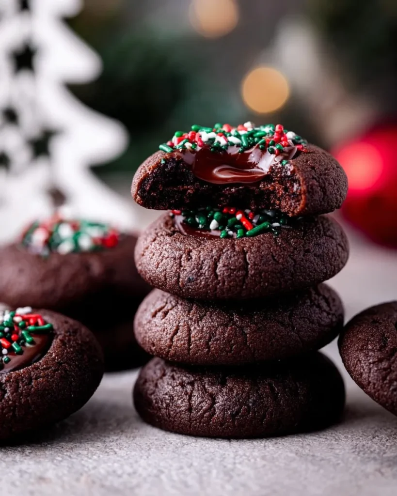 Chocolate Thumbprint Cookies