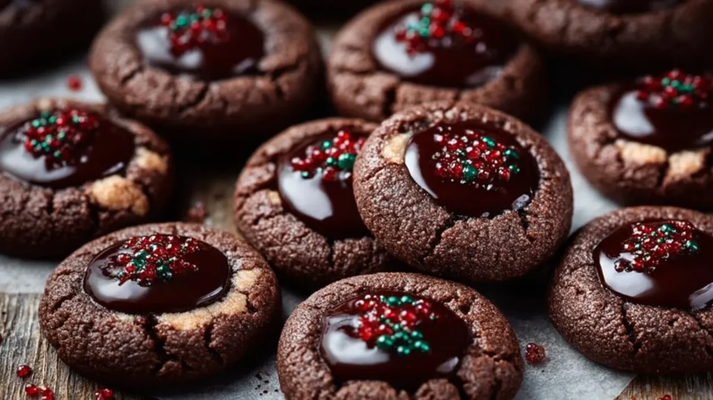 Chocolate Thumbprint Cookies