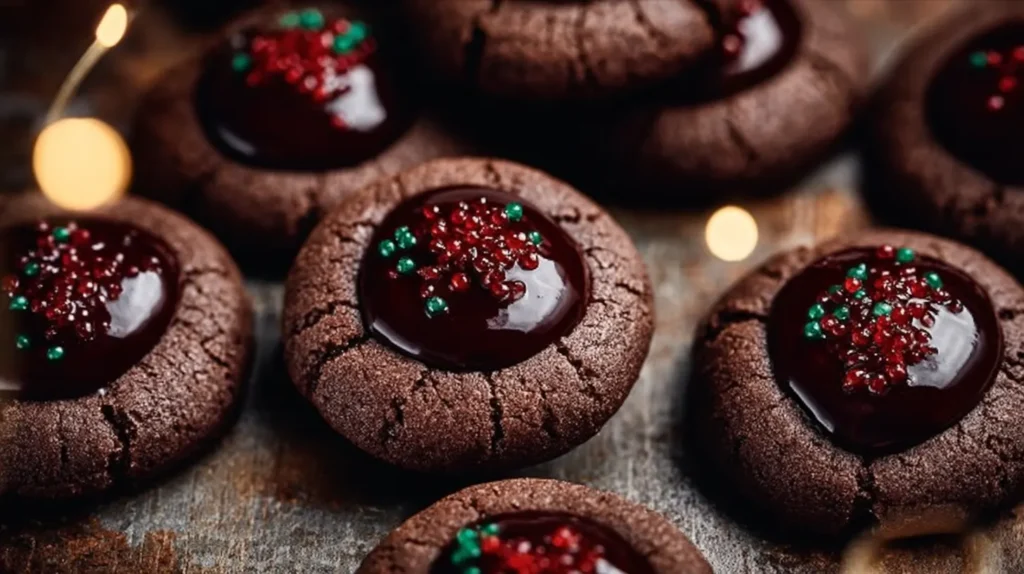 Chocolate Thumbprint Cookies