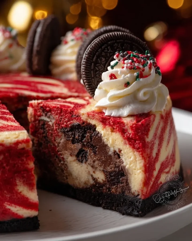 Christmas Red Velvet Cheesecake