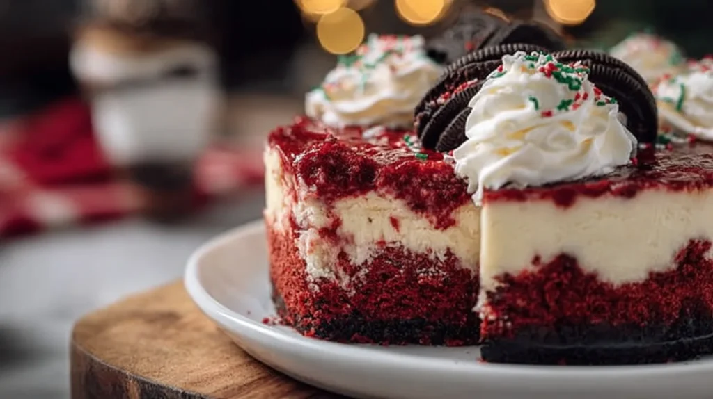 Christmas Red Velvet Cheesecake
