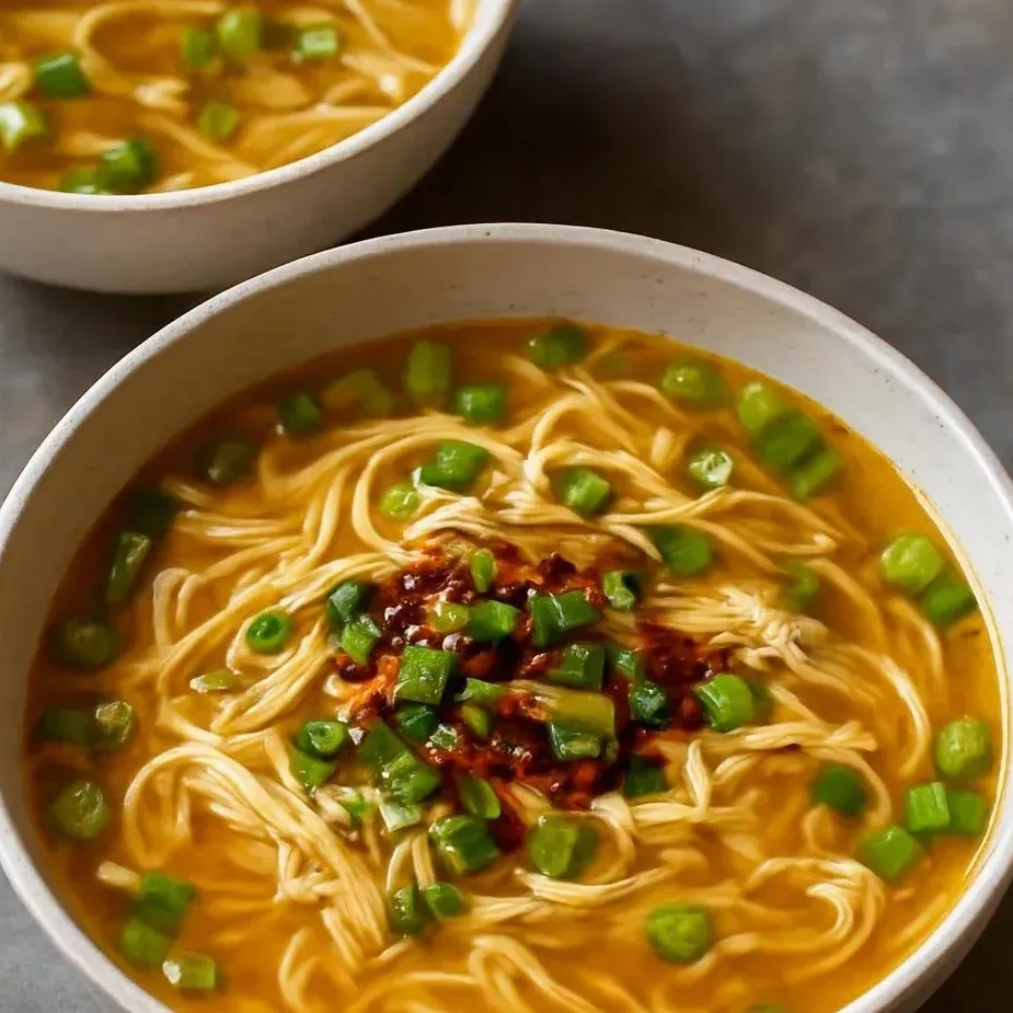 Classic Ginger Garlic Chicken Noodle Soup