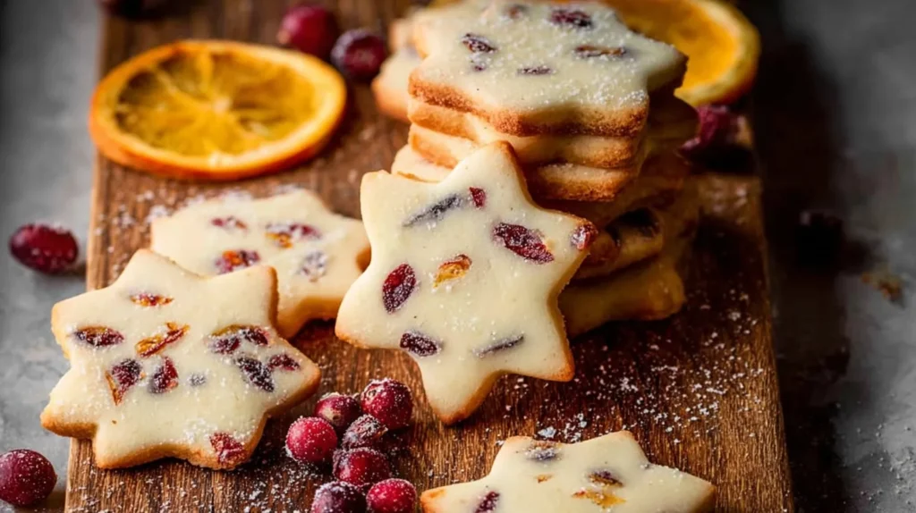 Cranberry Orange Shortbread Cookies Recipe