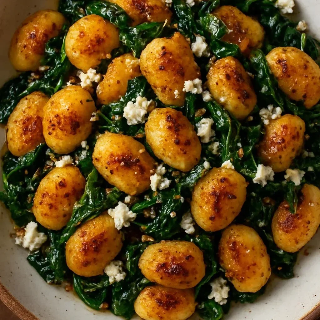 Creamy Gnocchi with Spinach and Feta