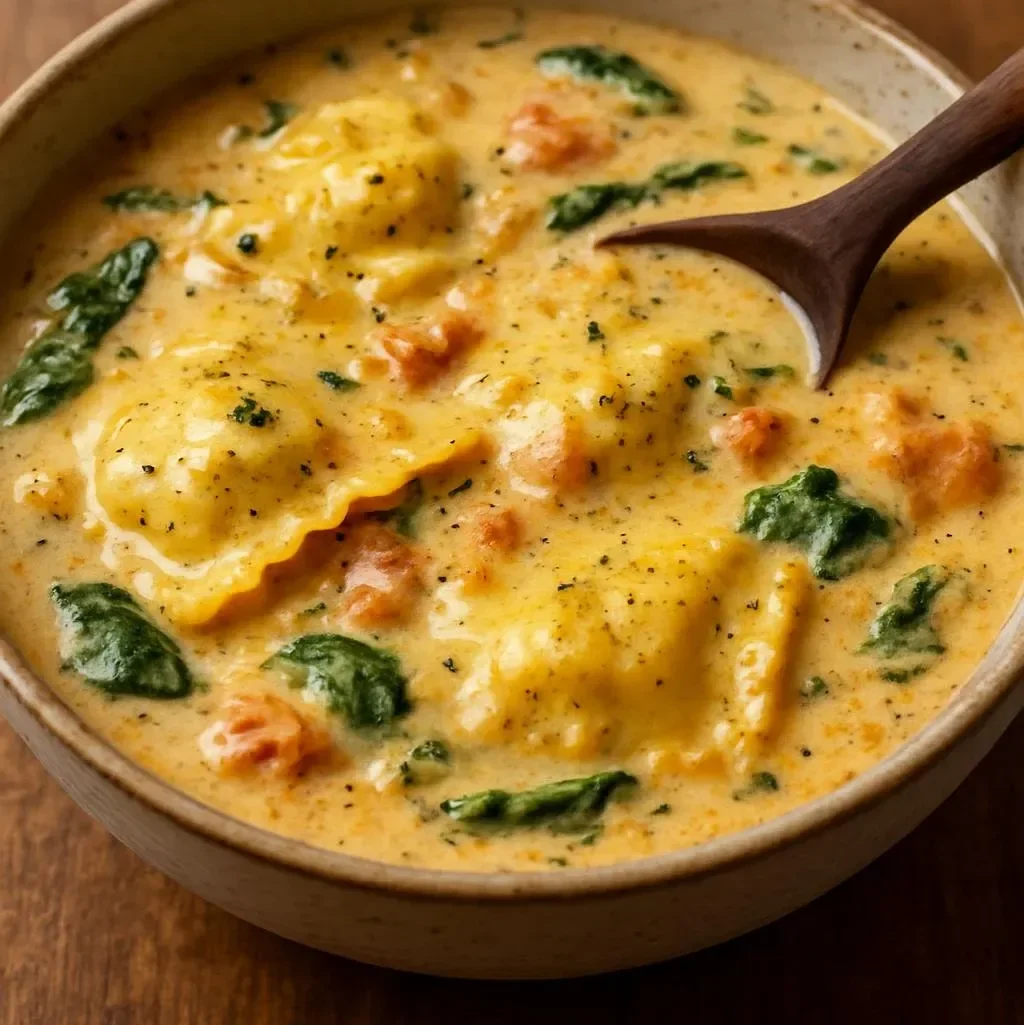 Creamy Tuscan Ravioli Soup: Comfort in Every Spoonful