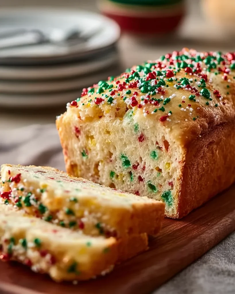Easy Christmas Funfetti Bread