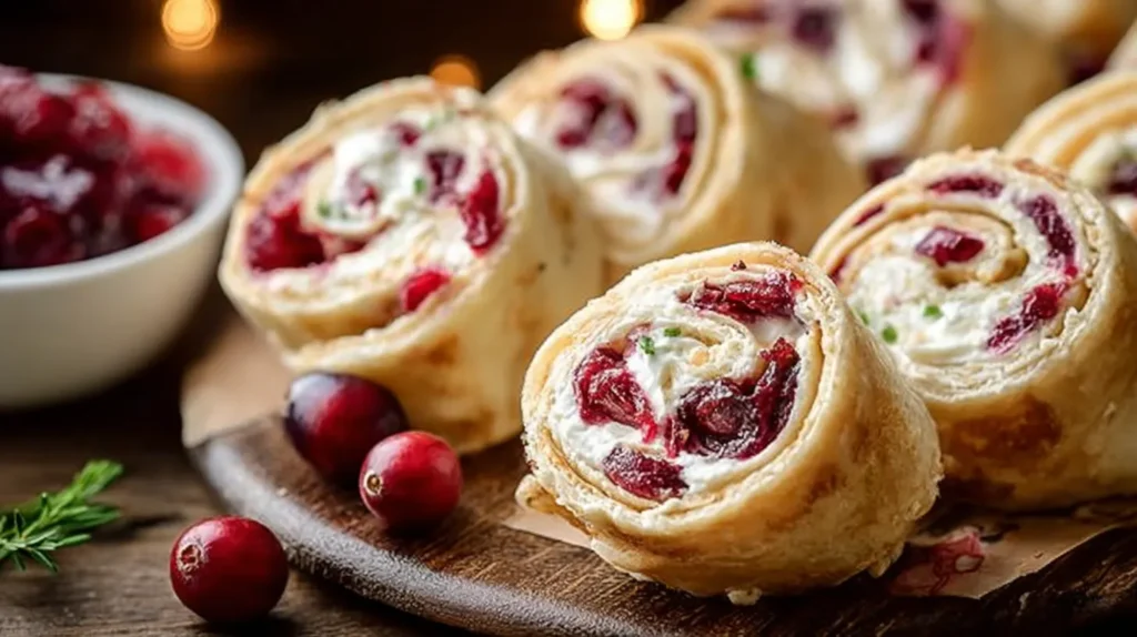 Festive Christmas Cranberry Roll Ups