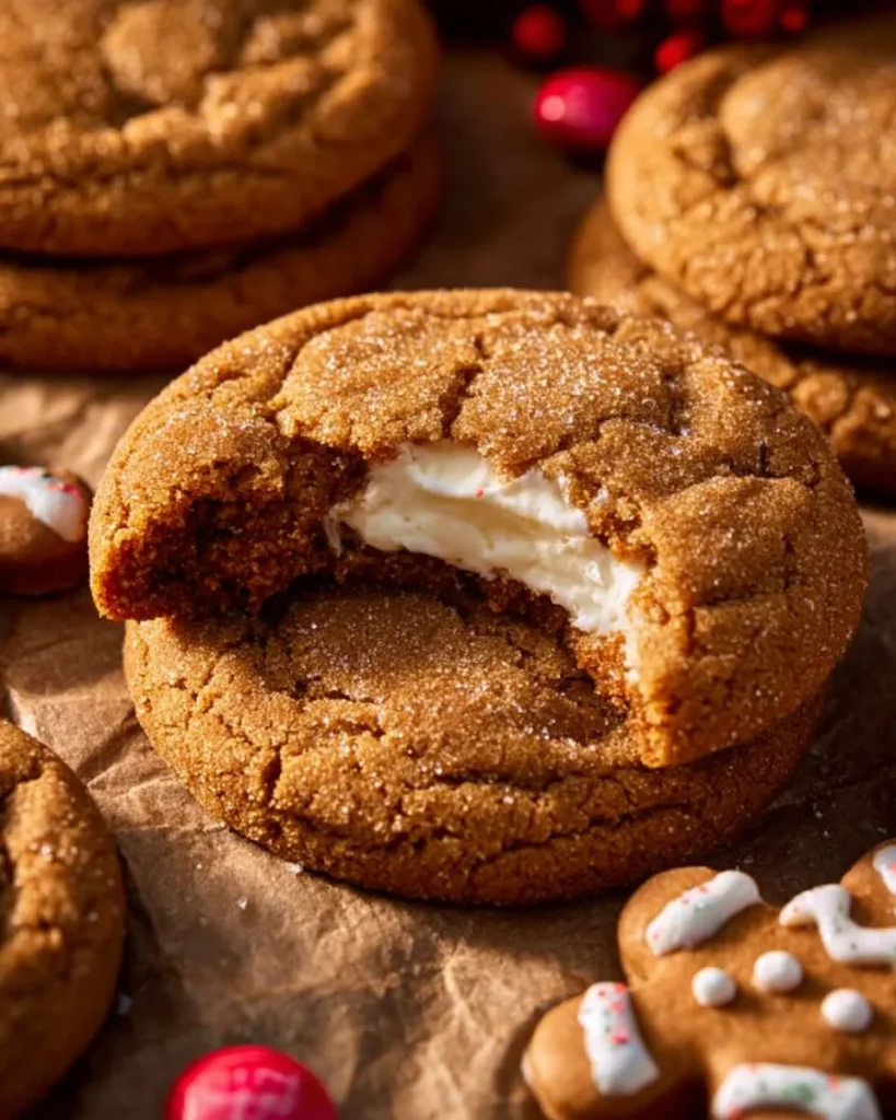 Gingerbread Cheesecake Cookies