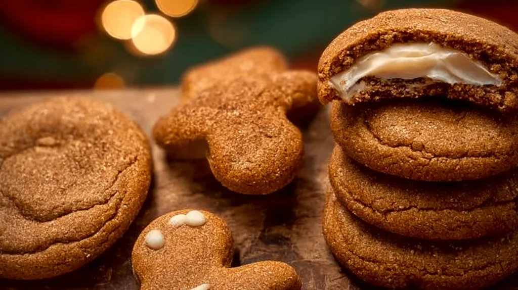 Gingerbread Cheesecake Cookies