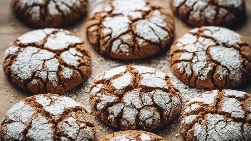 Gingerbread Crinkle Cookies