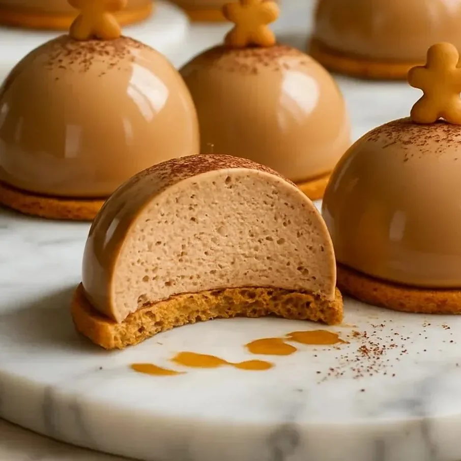 Gingerbread Latte Mousse Domes