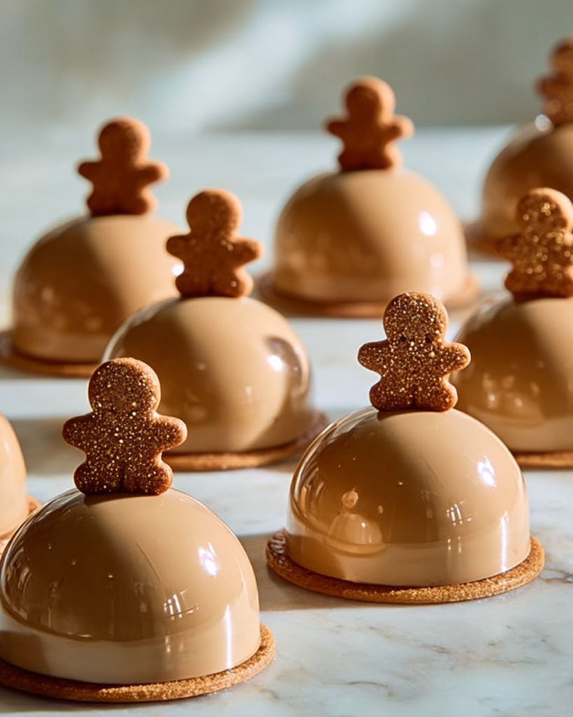 Gingerbread Latte Mousse Domes