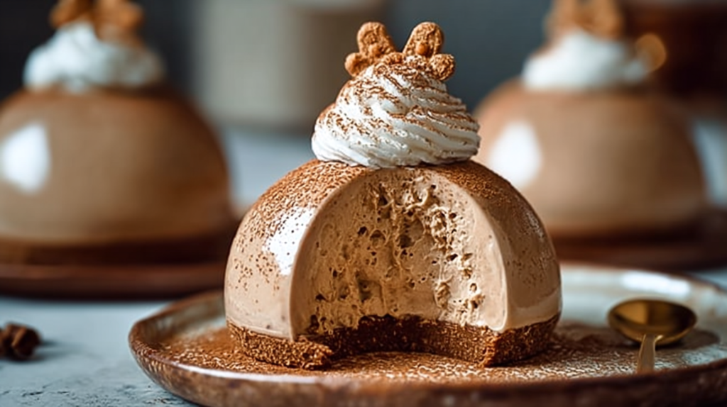 Gingerbread Latte Mousse Domes