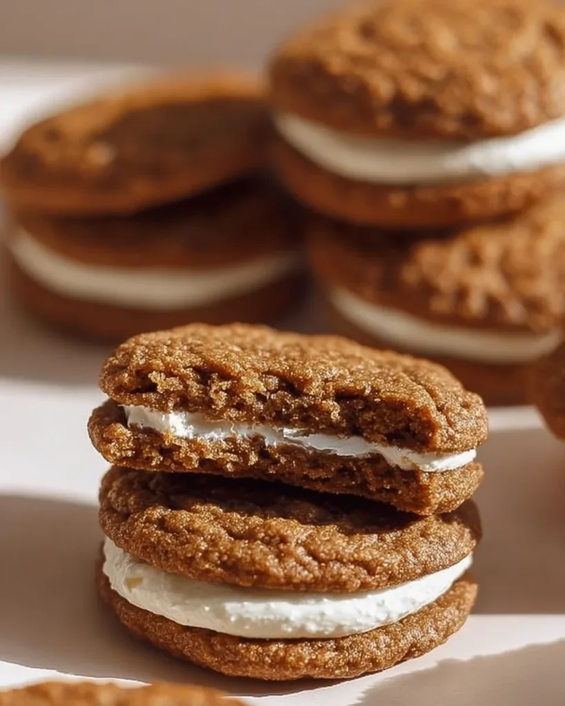 Gingerbread Oatmeal Cream Pies