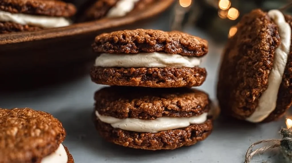 Gingerbread Oatmeal Cream Pies