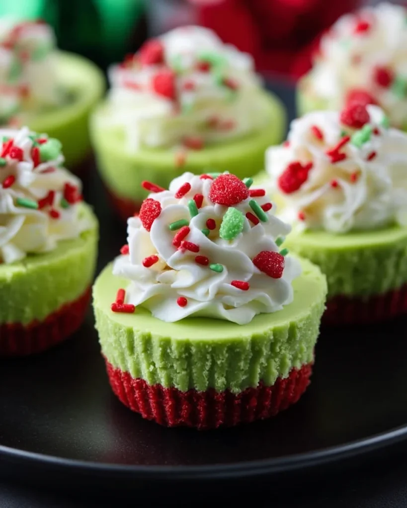 Grinch Mini Cheesecakes