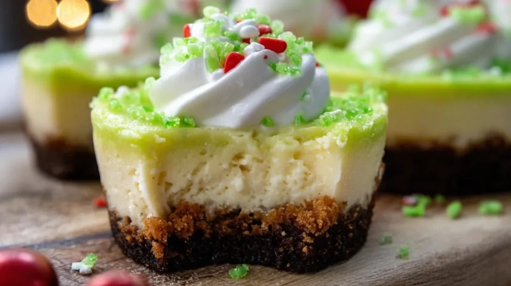 Grinch Mini Cheesecakes