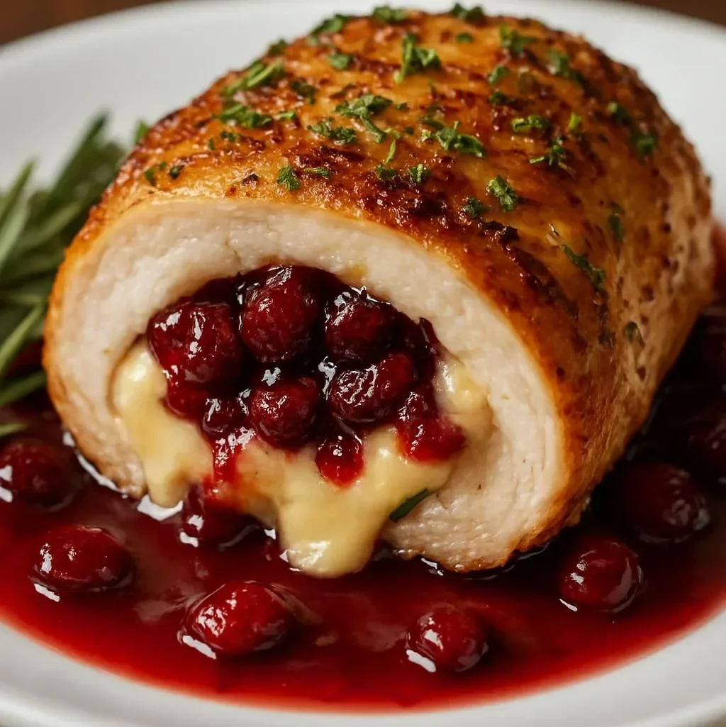 Impressive Cranberry Brie Stuffed Chicken