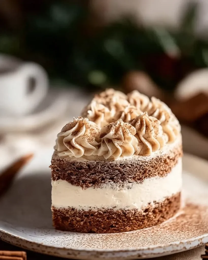 Moist Christmas Spice Cake with Eggnog Buttercream
