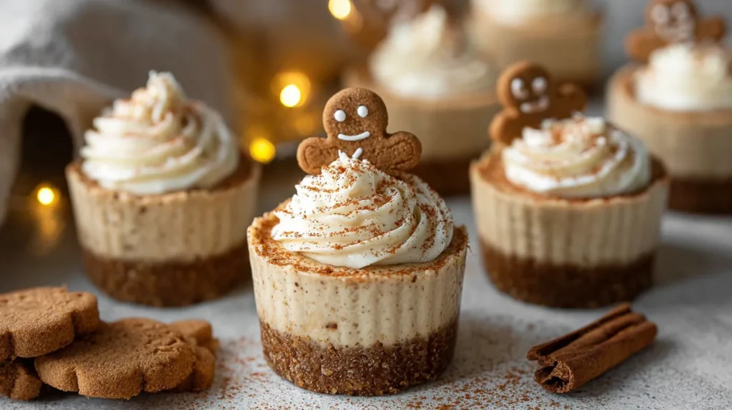 No-Bake Gingerbread Cheesecake Cups 