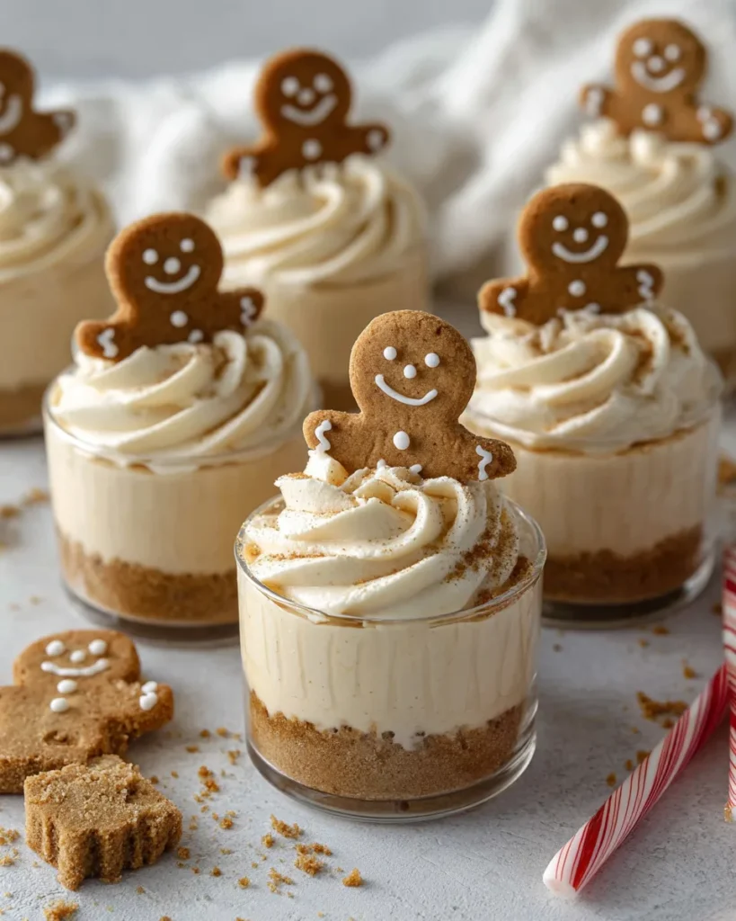 No-Bake Gingerbread Cheesecake Cups 