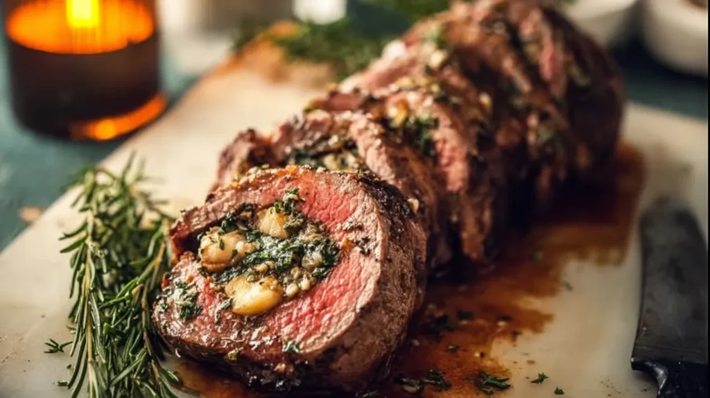Quick Christmas Stuffed Beef Tenderloin