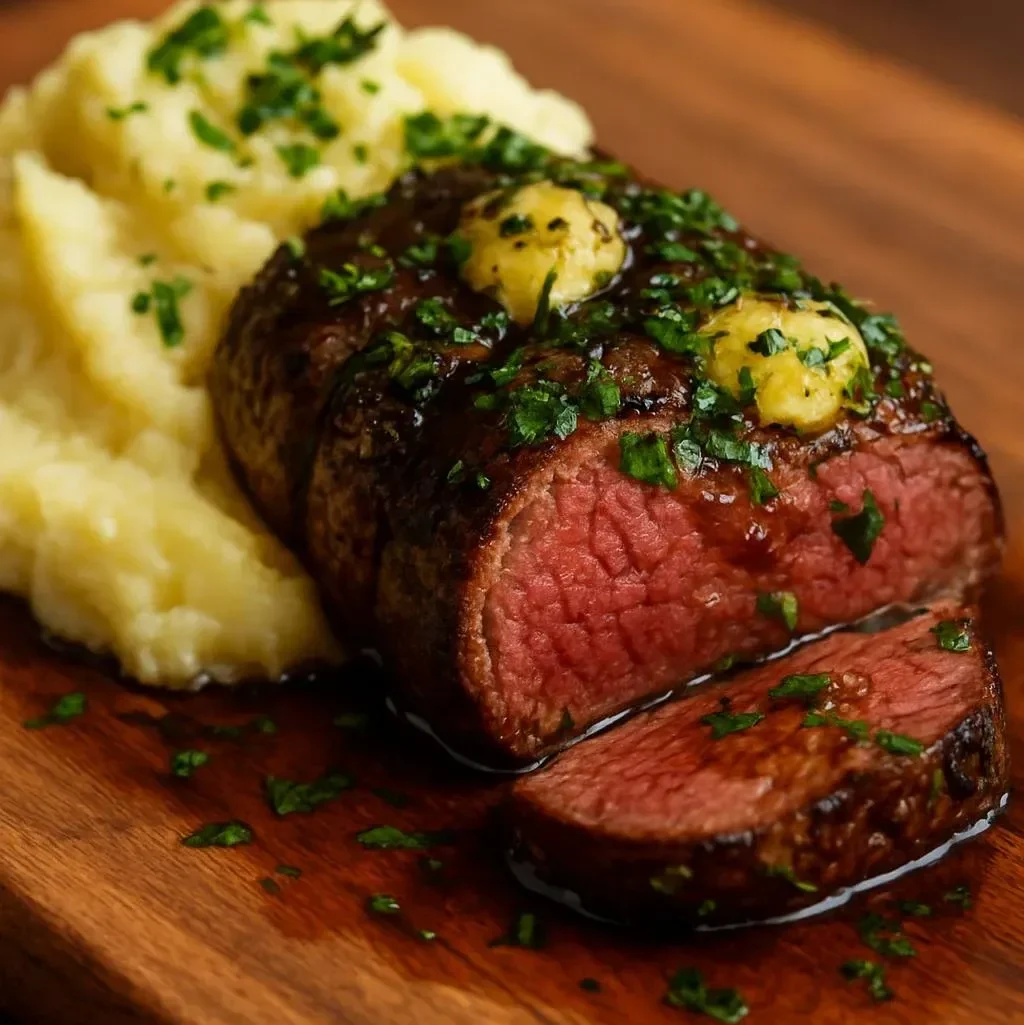 Seared Venison Backstrap With Smoky Cowboy Garlic Butter