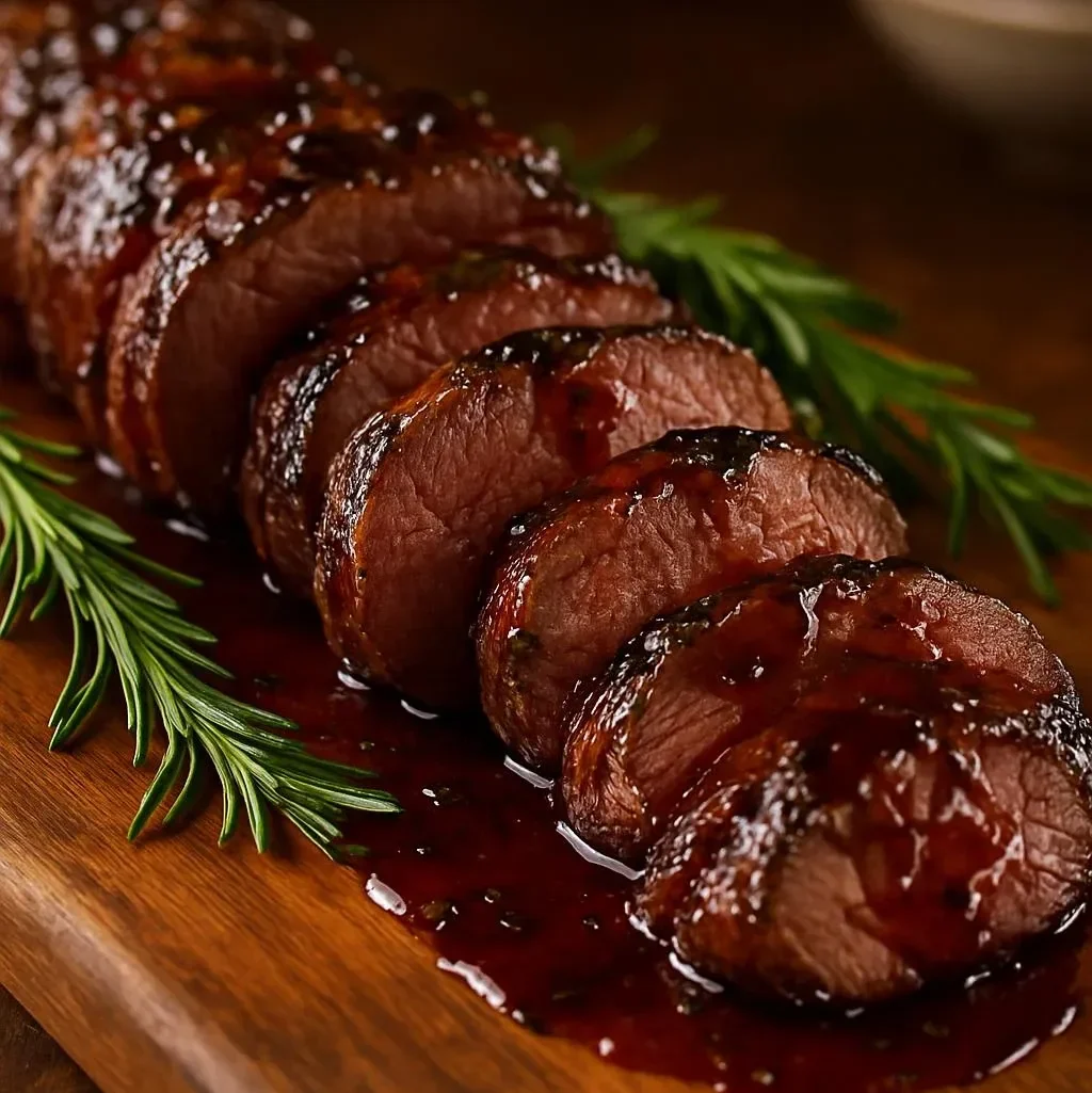 Smoky Maple Dijon Glazed Venison Tenderloin