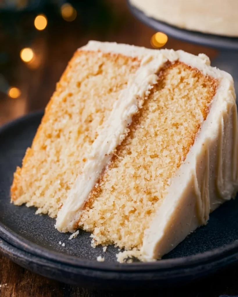 Spiced Eggnog Cake with Eggnog Buttercream 1