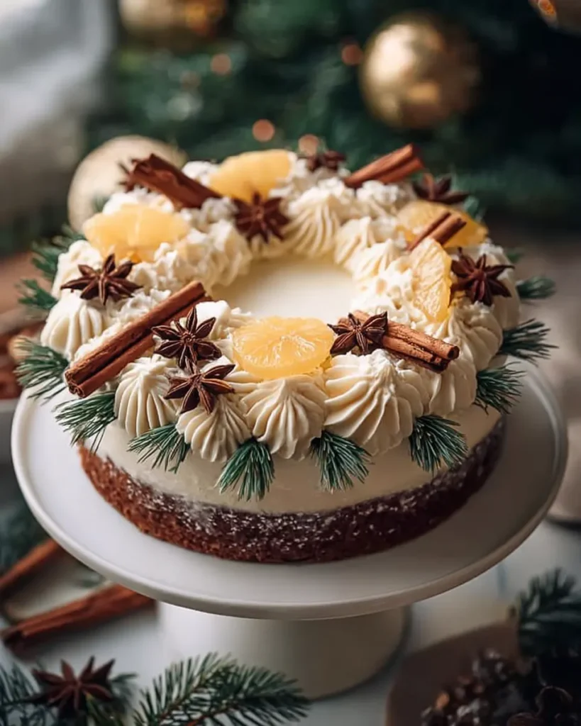Spiced Gingerbread Wreath Cake – A Cozy Holiday Delight!