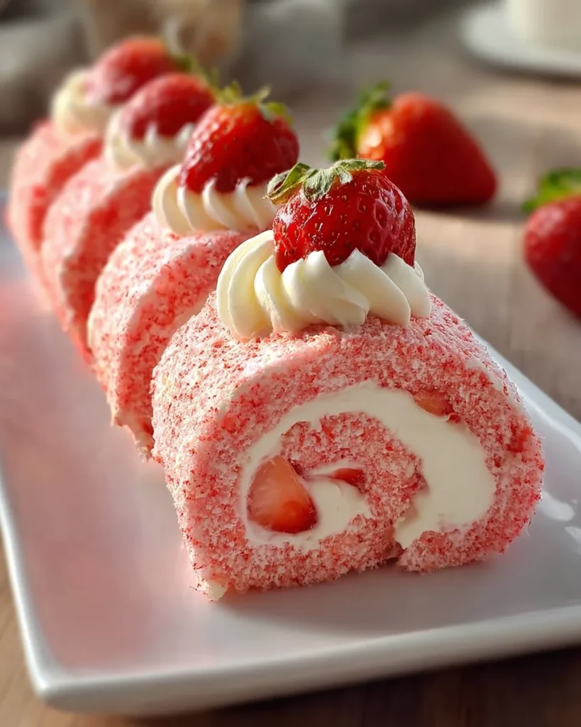 Strawberry Shortcake Cheesecake Rolls