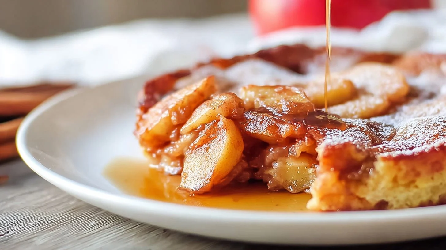 Baked Apple Pancake with Apple Cider Syrup