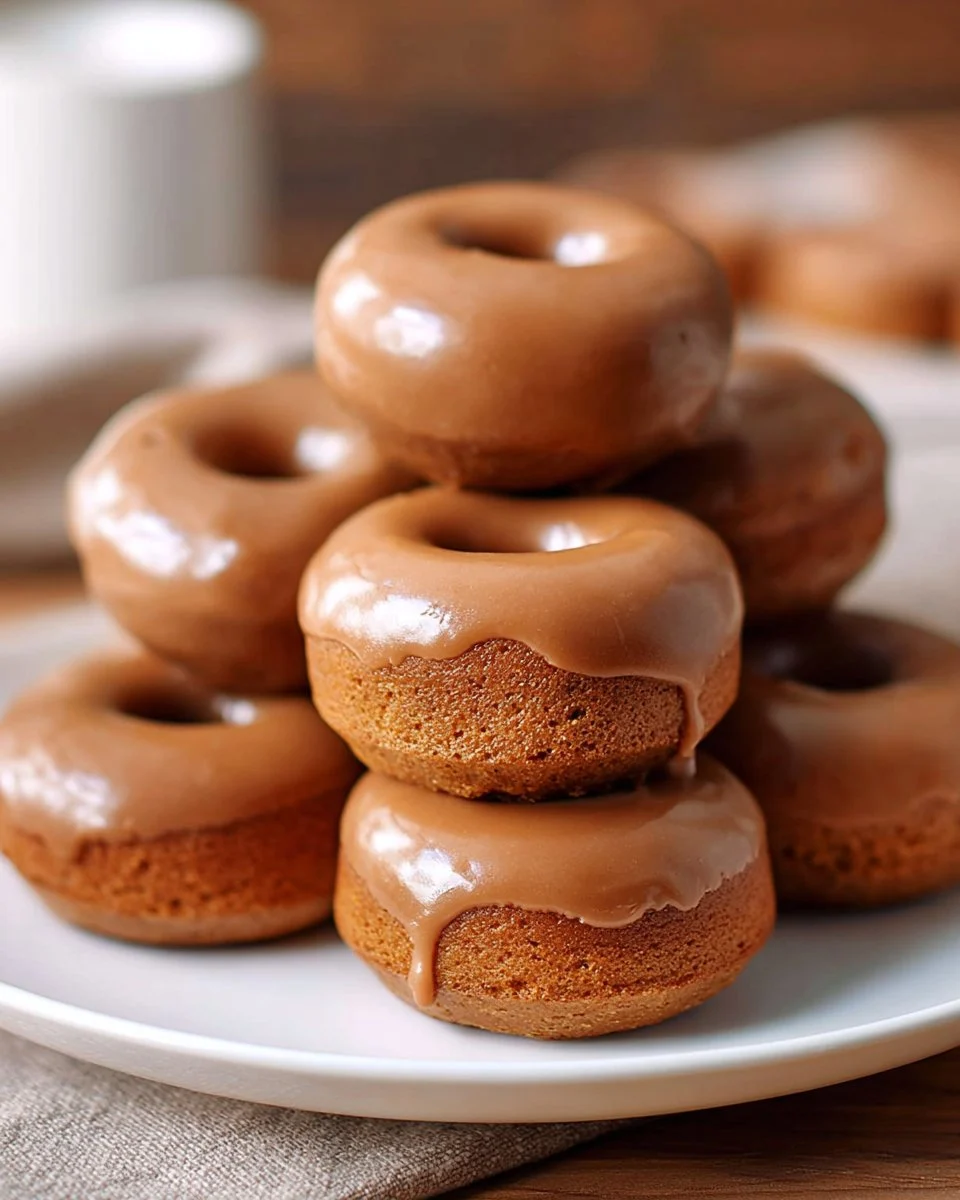 Baked Gingerbread Mini Donuts