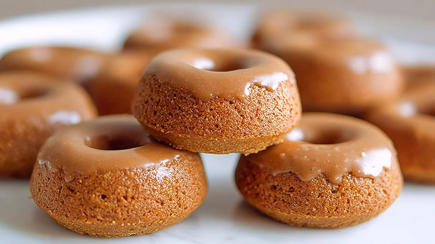 Baked Gingerbread Mini Donuts