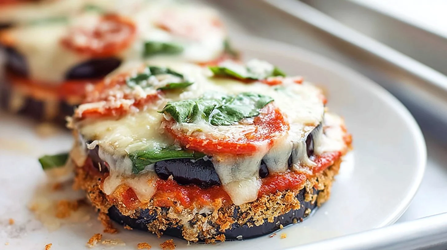 Cheesy Baked Eggplant Pizza