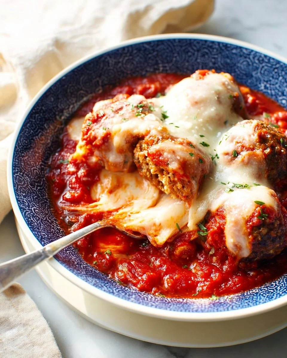 Cheesy Meatless Meatballs with Marinara