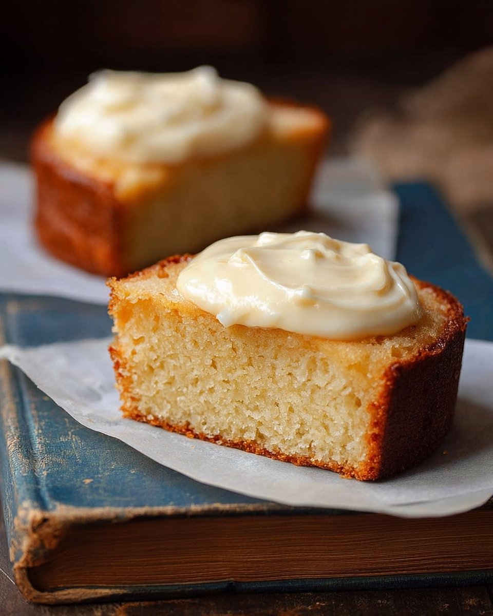 Honey Butter Spread On Lemon Cake