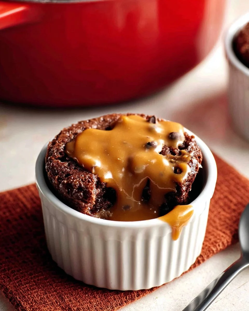 Hot Fudge Cake With Peanut Butter Sauce