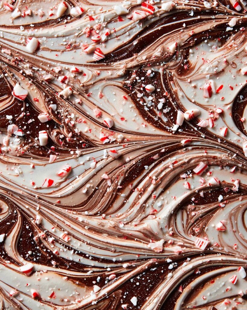 Double Chocolate Swirled Peppermint Bark