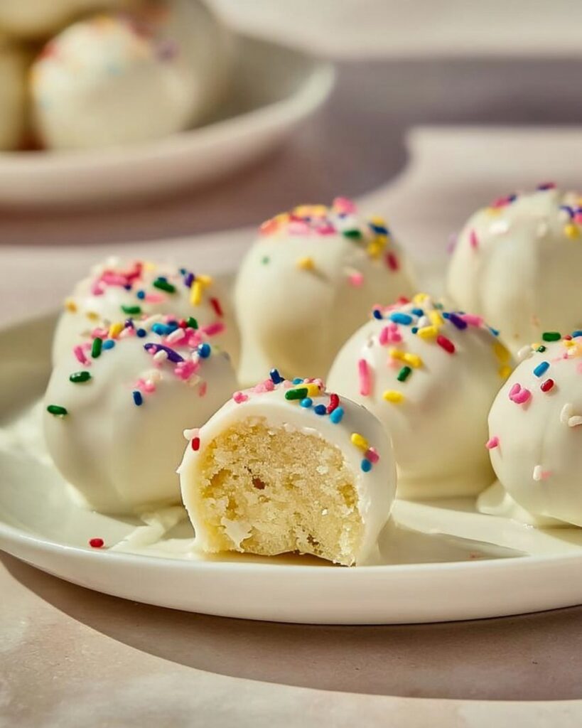 No Bake Vanilla Cake Balls