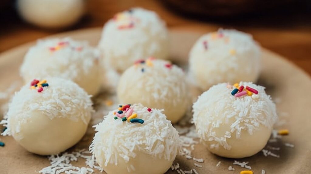 No Bake Vanilla Cake Balls