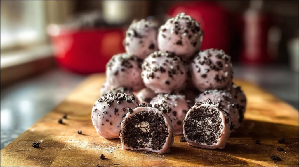 Oreo Truffle Balls: Easy No-Bake Pink Candy Treats