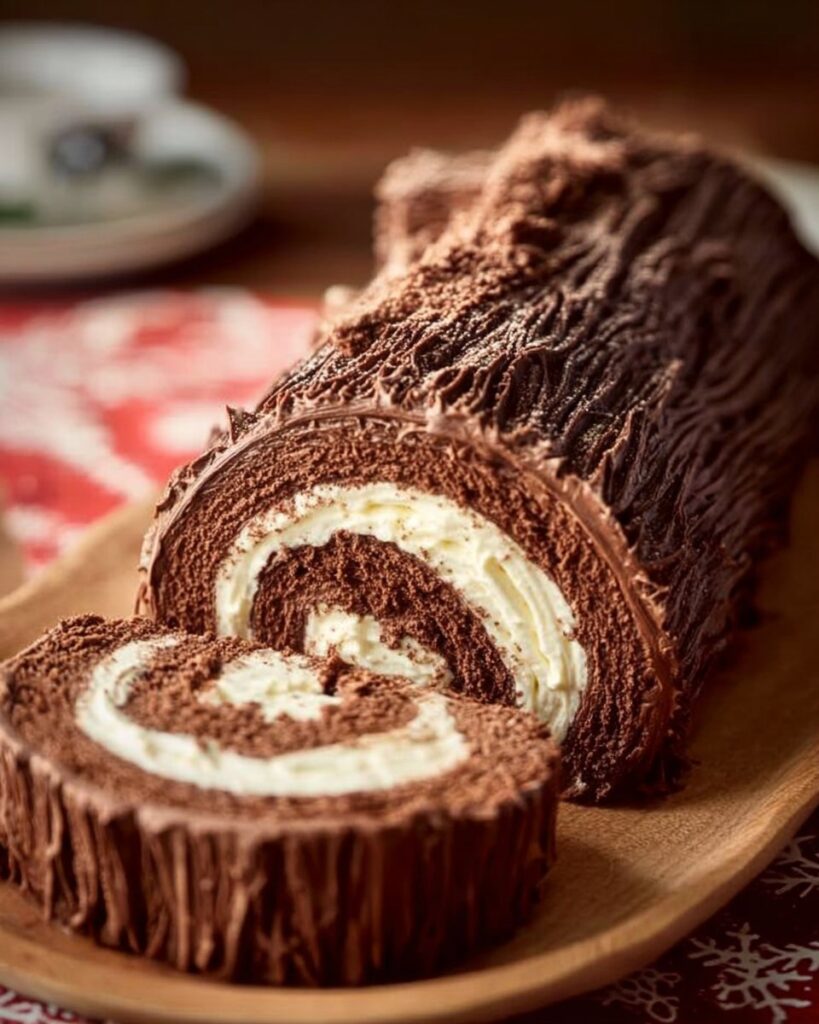Decadent Chocolate Yule Log Cake Recipe