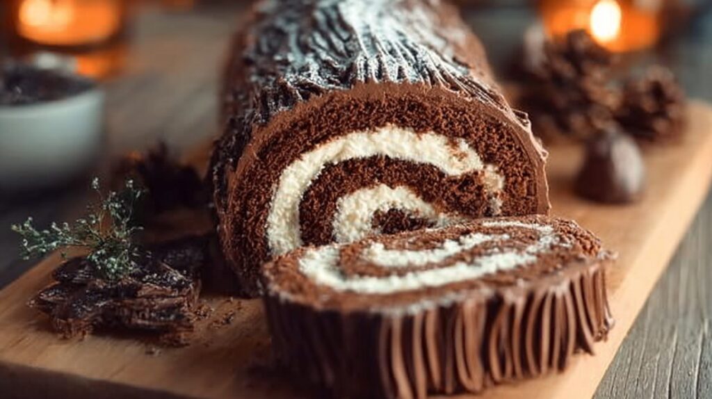 Decadent Chocolate Yule Log Cake Recipe