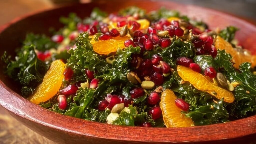 Citrus Pomegranate Kale Salad